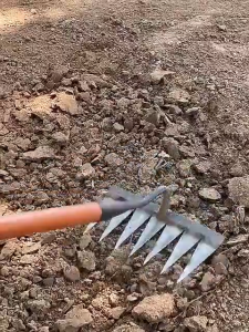 Ready Steel Garden Rake Kalaykay Weeding Hoe Multipurpose Agricultural Farm Harrow Gardening Tool