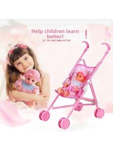 Xianxinchang | Foldable Baby Doll Stroller with Doll