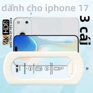 3 Miếng Dán Bảo Vệ Màn Hình iPhone 17 Pro Max Kính Cường Lực Bảo Vệ Toàn Diện Chống Vân Tay Lắp Đặt Một Cú Bấm Cho 13 14 15 16 18