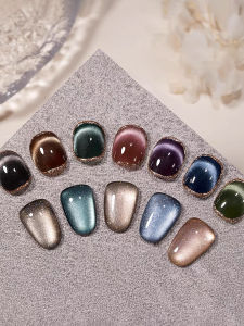 Sơn Móng Tay Dạng Gel Mắt Mèo Pha Lê Đen Xanh Mùa Thu Đông Độ Bóng Cao Lấp Lánh Kiểu Dáng Mới Đa Năng Tinh Tế Dành Cho Mèo