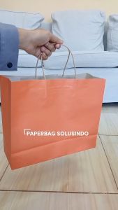 Paperbag / Kantong Kertas Warna Pink Dark Salmon 30x10x25 cm