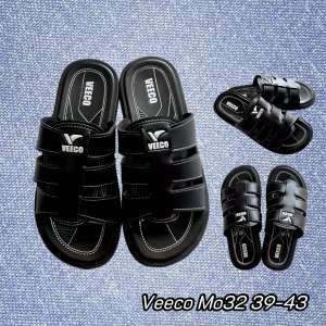 รองเท้าแตะ VEECOแบบสวมผู้ชาย 🔸รุ่น MO-32🔸 สีดำ พื้นยางPvc สไตล์แฟชั่น