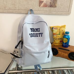 American Style Casual Mens Backpack 16 Inch Laptop Bag Double Shoulder Soft Fabric Water Resistant School Bag for Teens