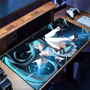 BILIBILI | Anime Mouse Pad Gamer Keyboard Pad Cyber Hatsune Miku Extended Gaming Mouse Pad Futuristic Anime Desk Mat Non-Slip Keyboard Pad