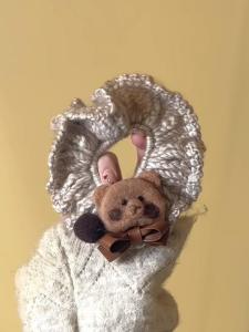 ริบบิ้นหมีน่ารัก ริบบิ้นยางยืดทรงกลมสำหรับผู้หญิง สไตล์เกาหลี ระดับไฮเอนด์ เครื่องประดับผมแฟชั่น