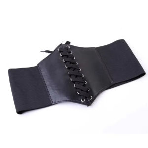 Womens Fashion Corset Wide Belts Faux Leather Shaping - Elastic High - Waist Slimming & Body - Shaping for Daily Wear