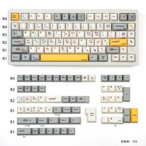 Mintcaps Retro Graffiti PBT Dye Sublimation Keycaps Cherry Profile Bộ Tùy Chỉnh Cho Bàn Phím Cơ MX 64 75 Bố Cục