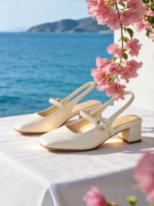 Josiny | Rear-Open Pillow Heel High Heels Sandals