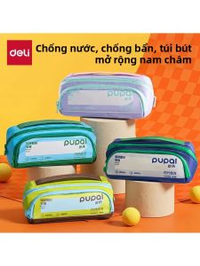 deli | Magnetic Stain-Resistant Large Capacity Transparent Itabag Pencil Case