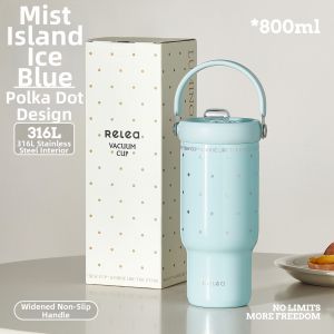 RELEA | Insulated Cup with Straw Ceramic Liner Cooling