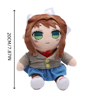 FumoFumo Monika Plush Doll Anime Peripheral Toy Doki Doki Literature Club Cartoon Doll Kid Toy Birthday Gift Home Decor
