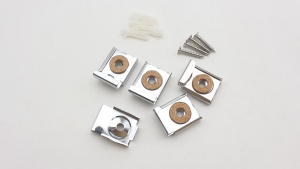 4pcs Wall Mirror Holder Useful Mirror Cabinet Bracket Adjustable Bathroom Supply Fix