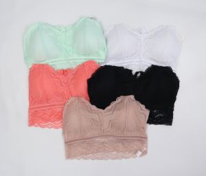 Bra / Pakaian Dalam Wanita Brand Yalish Wireless tanpa kawat Laced Renda Full Cup Lingerie Underwear BY01
