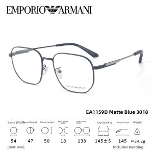 Emporio Armani | Pilot-shaped Prescriptive Glasses