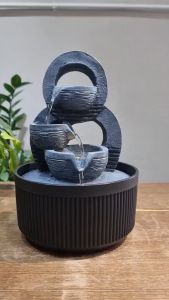 น้ำล้นน้ำพุโชคดีวินเทจ รุ่นเลขแปดมงคล19108 น้ำตกแต่งบ้านมงคล น้ำพุล้นเสริมฮวงจุ้ยสำเร็จรูป