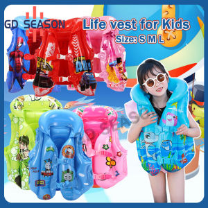 Cartoon character life jacket Safety inflatable swimming life vest jacket for children kids baby learn swimming