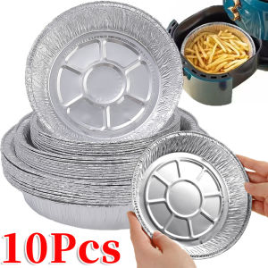 10/20pcs Thickened Air Fryer Aluminum Foil Tray / Oil-Proof Foil Tin Box / Disposable Tinfoil Tray Kitchen Baking Tools
