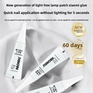 Quick Dry Wearable Nail Art Glue No Baking Lamp Solid Tube Packaging Long Lasting Adhesive for Nail Tips And Water Decals