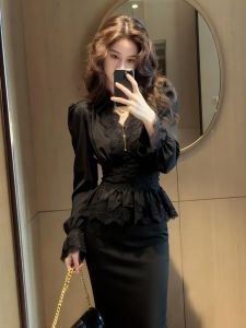 Elegant French Style Lace Blouse