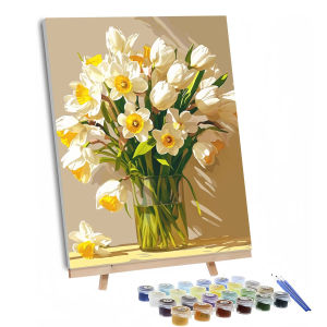 Acrylic Paint By Numbers Floral Pattern Painting By Numbers on Canvas Coloring By Number for Adults Paint Digital Art