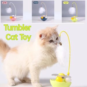 Indoor Cat Interactive Toys Feather Toys Pet Toys Kitten Play Tumbler Toys Cat Gifts