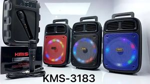 SPEAKER BLUETOOTH KARAOKE 6.5 INCH SPEAKER BLUETOOTH BASS PORTABLE 3183 LED 6.5INCH PLUS MICROPHONE TERMURAH
