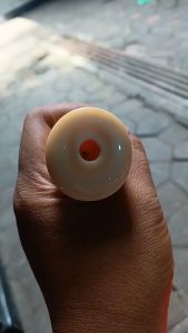 Pipa GG Asli Lokal Pucuk Bahan Merah Bening Super Panjang 12cm Langka