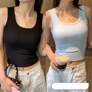 MiiOW | เสื้อกั๊กคอวีหลวมๆ สำหรับผู้หญิงในฤดูร้อน ทรงหลวมๆ แขนกุด ผ้าไนลอนผสมโพลีเอสเตอร์ ทรงหลวมๆ สำหรับใส่ลำลอง