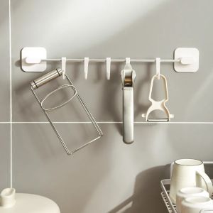 Giá Treo Đồ Nhà Bếp Đa Năng Không Cần Khoan Móc Treo Tường Giá Để Khăn Giấy Và Khăn Choàng Bằng Nhựa Đơn Giản Hiện Đại