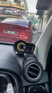 A590 OBD METER OBD2 Speedometer GPS ALARM Display Car HUD Full Lcd MYVI ALZA AXIA BEZZA WIRA VDO