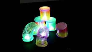 LED Glowing Magic Rainbow Spring Toy Light-Up Slinky Stress Relief Fidget Toy for Kids