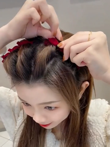 FH-C1383 Jepitan Rambut Wanita Model Kepang Ala Korea Style Jepit Rambut Poni Velvet Hair Pins