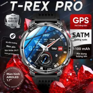 Đồng Hồ Thông Minh T-Rex3 Pro 1100mAh GPS Chống Nước 5ATM Thiết Bị Theo Dõi Thể Thao La Bàn Đồng Hồ Thông Minh Cấp Quân Sự Với Chức Năng Theo Dõi Nhịp Tim Và Giấc Ngủ