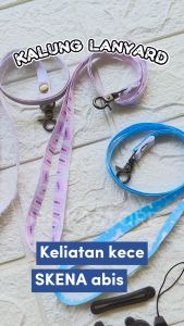 Lanyard kalung strap ring o podz pods tali wallet card name tag gantungan kunci motor hp id card flashdisk aesthetic lucu keren polos warna warni yellow ungu orange merah etnik estetik