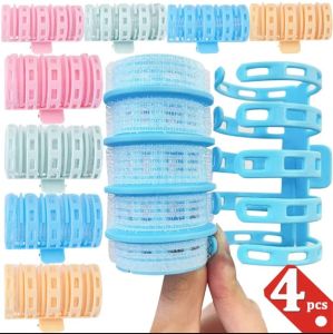 4PCS Random Color Spiral Bangs Curler Lazy Self-adhesive Bangs Curlers Portable Roller Bangs Curling Hair Styling Tools Women Makeup