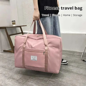 1pc Pink/Blue/Grey Travel Large Capacity Storage Bag Zipper Portable Sports Bag Versatile Gym Handbag Small Medium and Large