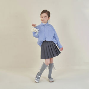 Spring New Style Kids Casual Shirt Girls Doll Collar Clothes Baby Versatile Fresh Match All Seasons Long Sleeve White Shirt