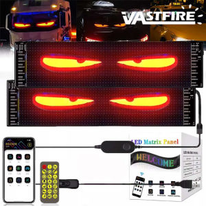 Dynamic Devils Eye Truck Windshield Scrolling Advertising  LED Car Sign RGB DIY App Control LED Panel Flexible Display Light