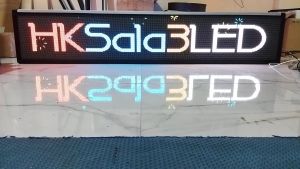 Running Text Dua Sisi 40x200Cm RGB Full Color P5 Outdoor