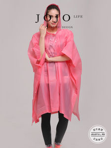 Thick EVA Adult Raincoat Mr. Grocery PD L. Rain Poncho for Hiking Modern Simple Style Rainwear Suitable for One Person