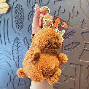 Original Stuffed Cappie Balala Line Tail-Shaking Keychain Cute Capybara Couple Handbag Pendant Small Gift