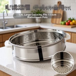 Stainless Steel Steamer for Electric Cooker 1.8L