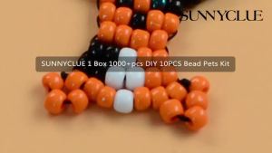 SUNNYCLUE 1กล่อง600ชิ้น DIY 10เซ็ตลูกปัดสัตว์เลี้ยงชุด8มิลลิเมตรขนาดใหญ่ม้าลูกปัดลูกปัดสัตว์พวงกุญแจชุดวิดีโอสอนตุ๊กแกจิ้งจกสัตว์เลี้ยงลูกปัดกลุ่มสำหรับคริสต์มาสงานฝีมือของขวัญสนุกอุปกรณ์กระดาษการเรียนการสอน