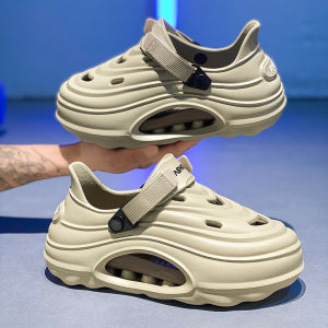 Casual Mens Summer Thick Bottomed Clog Shoes Anti-Slip Office Wear Comfortable Smell-Proof Slip-On Sandals Youth Fashion