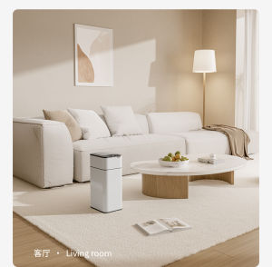 Plexor 15/20L Stainless Steel Motion Sensor Trash Can with Cover and Wheels Smart Automatic Garbage Bins with Lids and Bag Adsorption Funtion Waterproof and Dogproof Intelligent Bins Bucket for Living Room Bedroom Kitchen Bathroom and Office