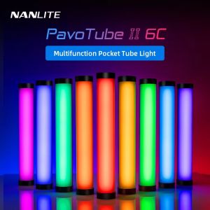Nanguang Nanlite PavoTube II 6C ไฟ LED RGB หลอดแบบพกพาชุดไฟถ่ายภาพโหมด CCT ไฟอ่อนสำหรับถ่ายวิดีโอ