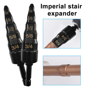 Swaging Tool 5 in 1 Air Conditioner Copper Pipe Expander Swaging Drill Bit Set with Hex Shank with 1/4 3/8 1/2 5/8 3/4 Bits