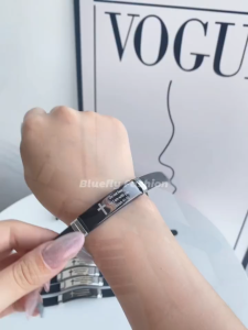 【Ready stock】Bracelet For Men Religious Inspirational Bible Quote Silicone Bracelet Stainless Steel Bracelet