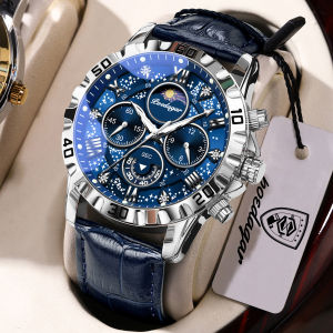 POEDAGAR | POEDAGAR Fashion Brand Man Clock Waterproof Luminous Leather Casual Mens Watches Chronograph Quartz Luxury Men Wristwatch Reloj