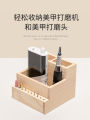 Japanese Style Wooden Nail Art Tool Storage Box Desktop Cotton Pad Brush Popular New Model Function Glue Special Storage Box. 